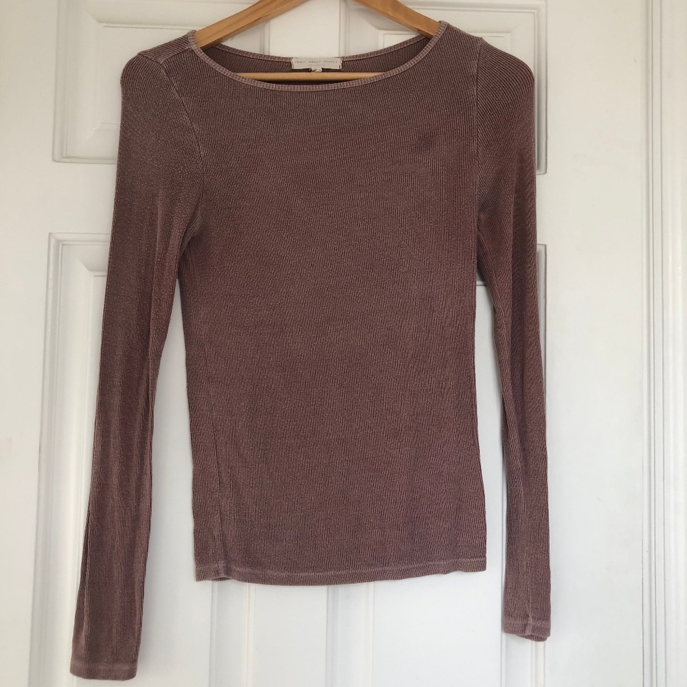 Urban Outfitters Ribbed Crew Neck Long Sleeve